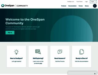 community.onespan.com screenshot