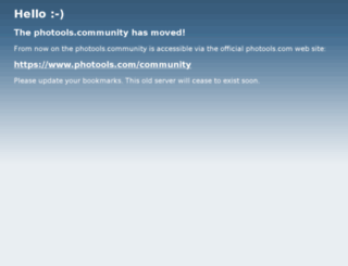 community.photoolsweb.com screenshot