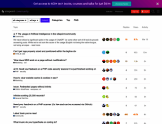 community.sitepoint.com screenshot