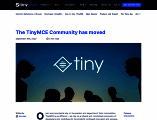 community.tinymce.com screenshot