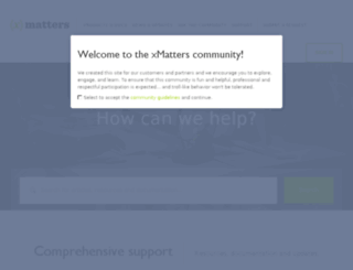 community.xmatters.com screenshot