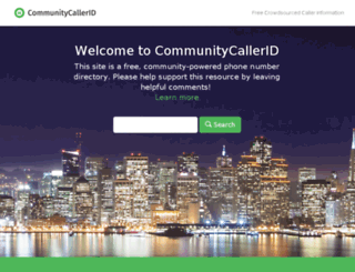 communitycallerid.com screenshot