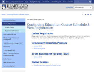 communityedregistration.heartland.edu screenshot