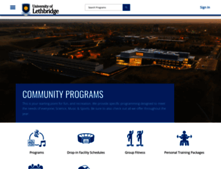 communityprograms.ulethbridge.ca screenshot