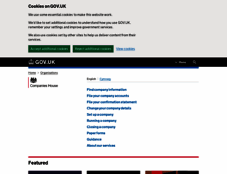 companieshouse.gov.uk screenshot