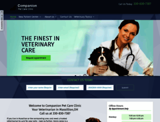 companionpetcareclinic.com screenshot