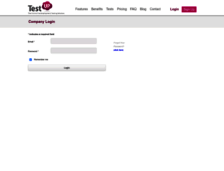 company.testup.com screenshot