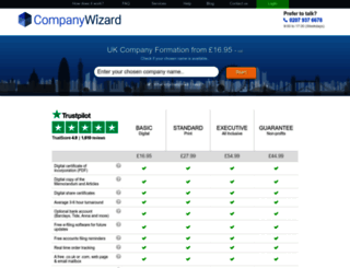 companywizard.co.uk screenshot