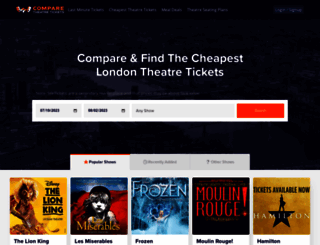 comparetheatretickets.com screenshot