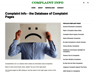 complaintinfo.com screenshot