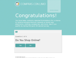 comprasconlinio.com screenshot