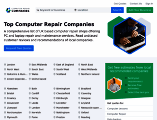 computerrepaircompanies.co.uk screenshot