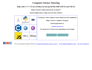 computersciencetutoring.com screenshot