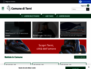 comune.terni.it screenshot