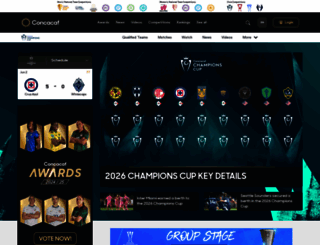 concacafchampionsleague.com screenshot