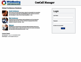 concallmanager.whizmeeting.com screenshot
