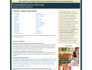 concealedcarryservices.org screenshot