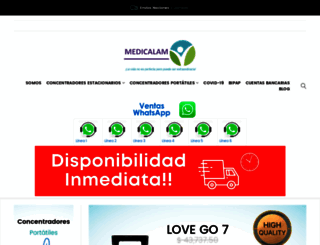 concentradoresdeoxigeno.com.mx screenshot