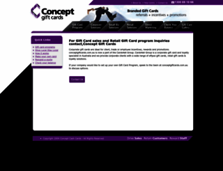 conceptgiftcards.com.au screenshot