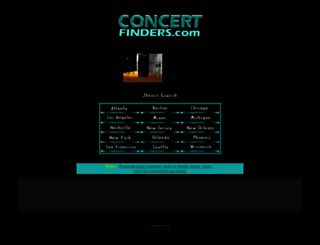 concertfinders.com screenshot