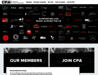 concertpromotersassociation.co.uk screenshot