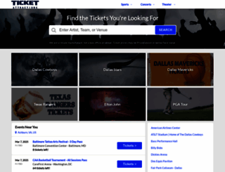 concertsandsports.com screenshot