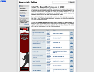 concertsdallas.com screenshot