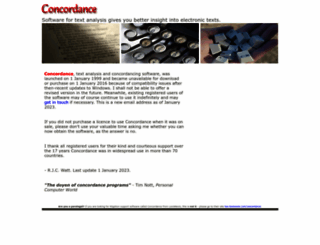 concordancesoftware.co.uk screenshot