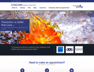 concorddentalpractice.com.au screenshot