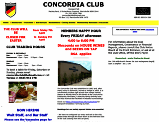 concordiaclub.org.au screenshot
