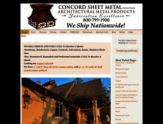concordsheetmetal.com screenshot