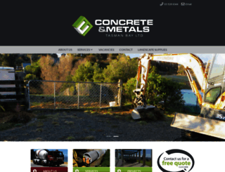 concrete-metals.co.nz screenshot