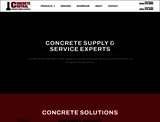 concretecentralinc.com screenshot