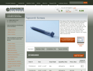 concretescrews.com screenshot