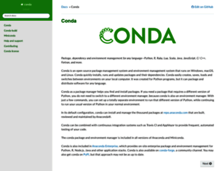 conda.pydata.org screenshot
