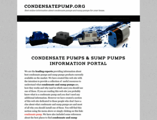 condensatepump.org screenshot