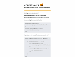 conditionerjs.com screenshot