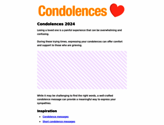 condolencemessages.net screenshot