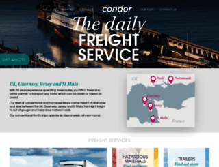 condorferriesfreight.co.uk screenshot