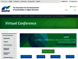 conference.aashe.org screenshot