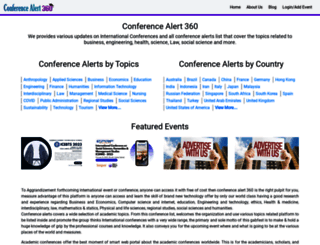 conferencealert360.com screenshot