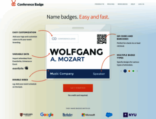 conferencebadge.com screenshot