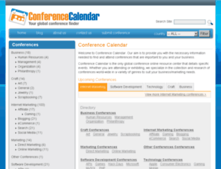 conferencecalendar.com screenshot