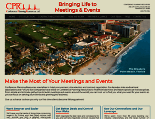 conferenceplanningresources.com screenshot