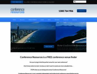 conferenceresources.com.au screenshot