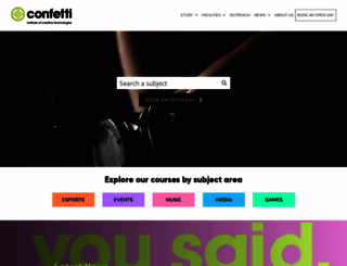 confetti.ac.uk screenshot