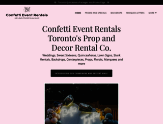 confettieventrentals.ca screenshot
