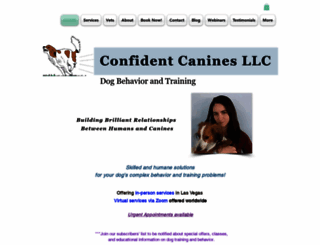 confidentcaninesdogtraining.com screenshot