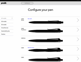 configurator.prodir.com screenshot