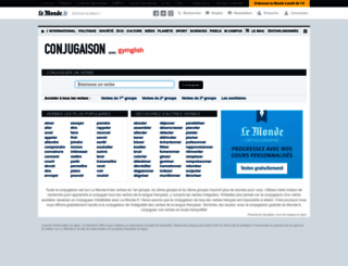 conjugaison.lemonde.fr screenshot